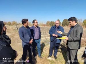 بازدید کارشناسان سازمان منابع طبیعی کشور از نهالستان قدس ملایر