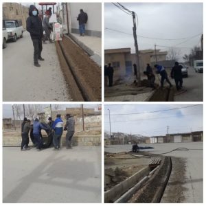 عملیات حفاری و اجرایی پروژه تامین ارتباط پایدار تلفن ثابت روستای الفاوت