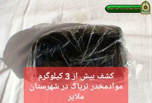 کشف بیش از ۳ کیلوگرم تریاک توسط پلیس ملایر