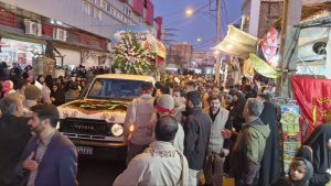 ویدئو / تشییع پیکر مطهر ۳ شهید گمنام در ملایر