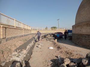 پروژه محوطه‌سازی یخدان تاریخی میرفتاح ملایر آغاز شد