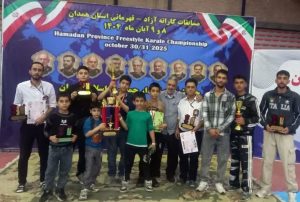سکوی سوم مسابقات کاراته قهرمانی استان همدان از آن ملایری‌ها