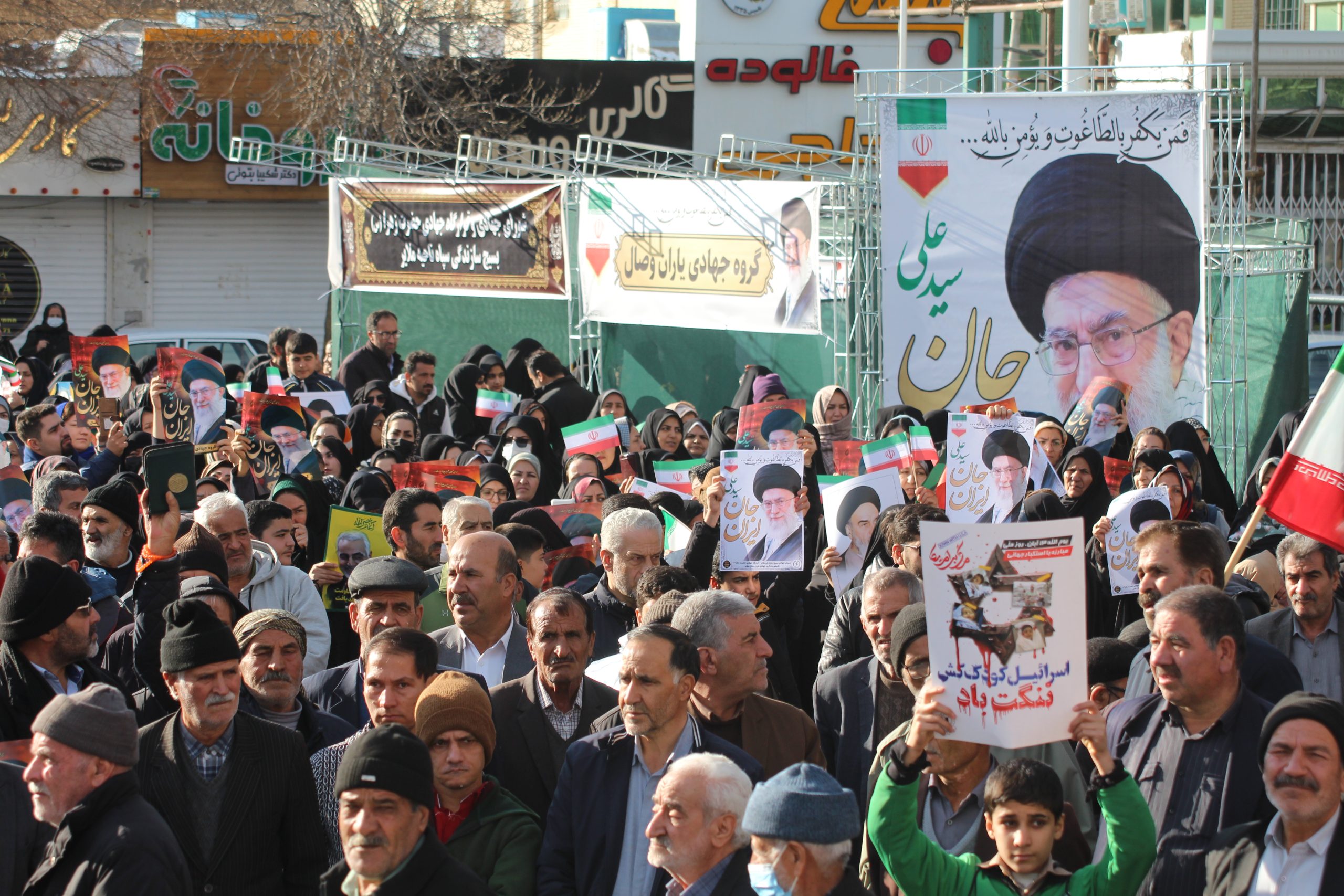 گزارش تصویری تجمع مردم ملایر در محکومیت اغتشاشات